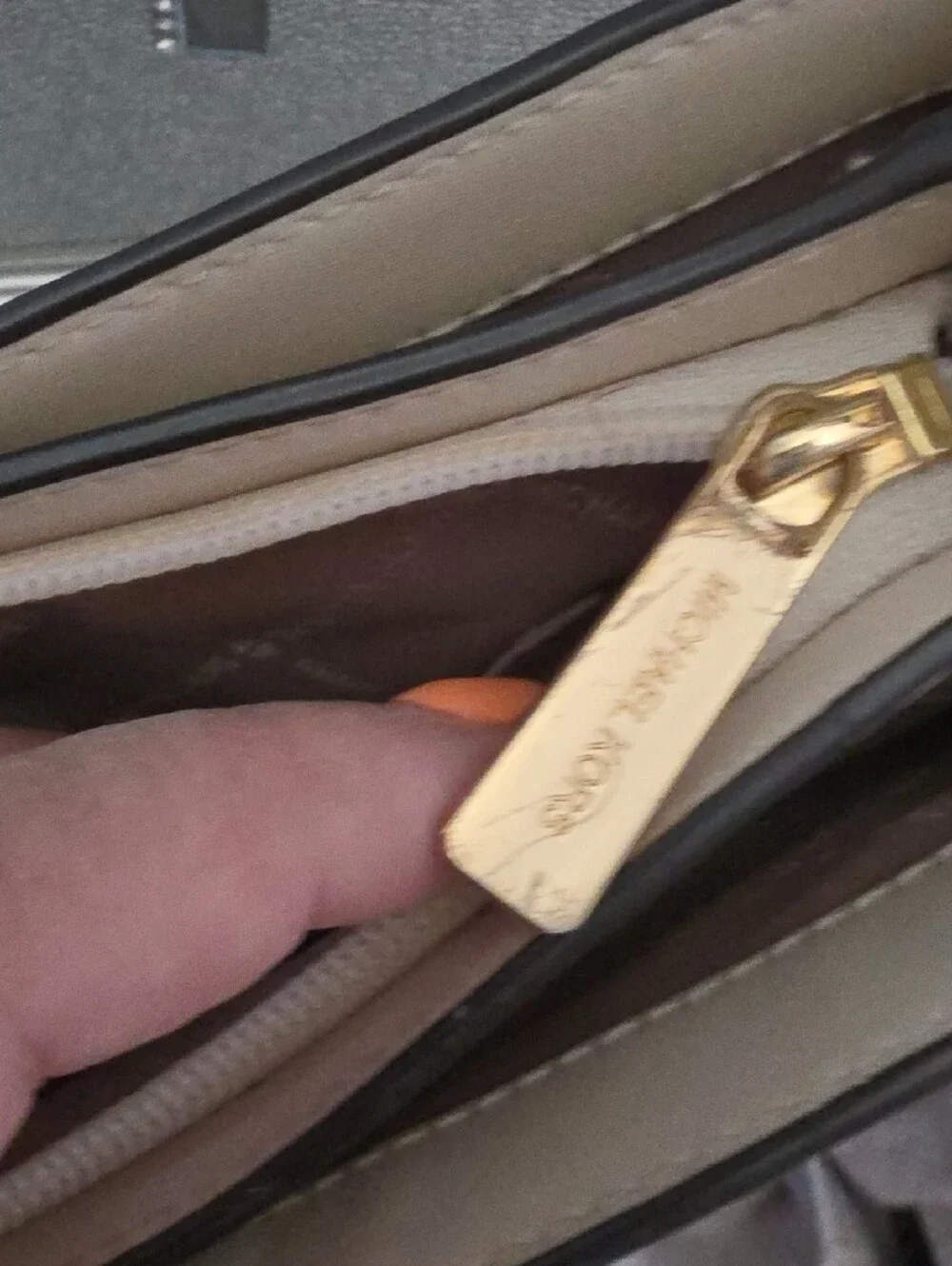 Michael Kors Cream/White Monogram Crossbody Bag